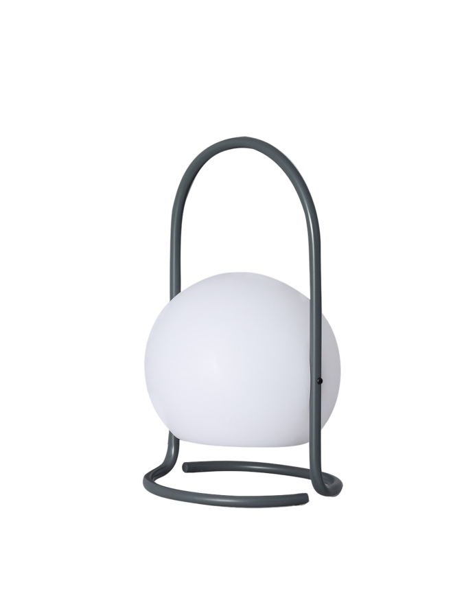 Deco wood La lámpara de mesa portátil color gris de 30x17cm