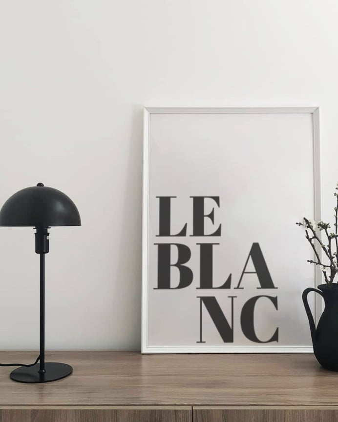 Deco Wood Lámpara De Mesa Elaborada Con Aluminio Color Negro