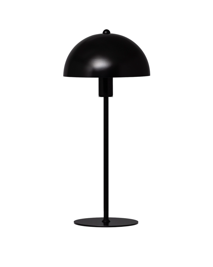 Deco wood Lámpara de mesa elaborada con aluminio color negro