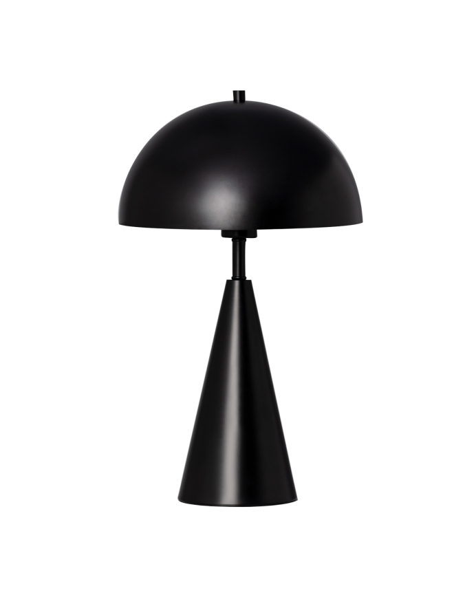 Deco wood Lámpara de mesa elaborada con aluminio en color negro de 52x35cm