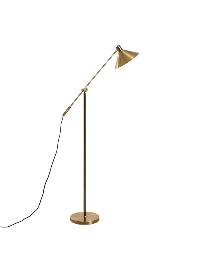 Deco wood Lámpara de pie de metal regulable de 175x90cm