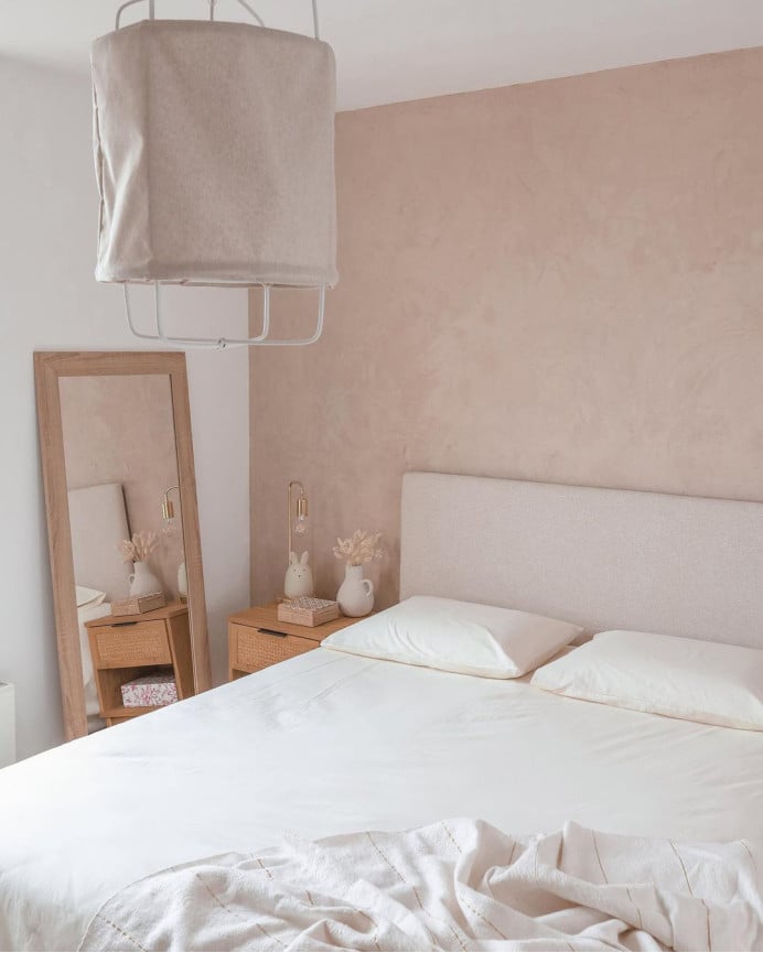 Deco Wood Lámpara De Techo Elaborada Con Estructura De Bambú Y Pantalla De Tela Hecha Con Poliéster Y Lino Natural