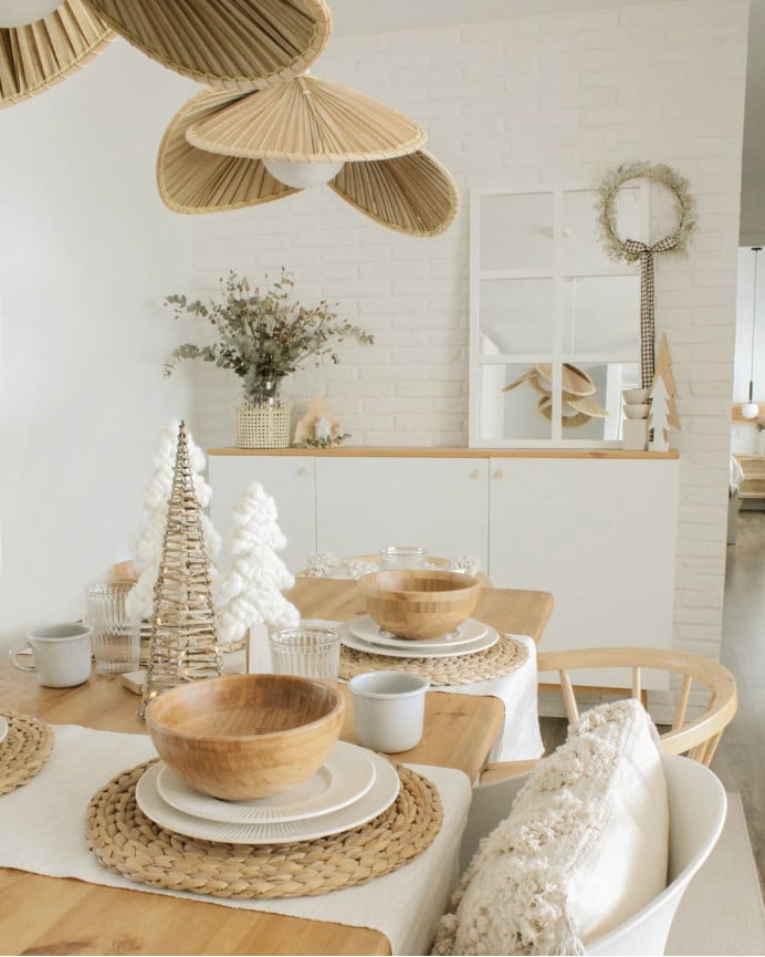 Deco Wood Lámpara De Techo Elaborada Con Fibras Naturales