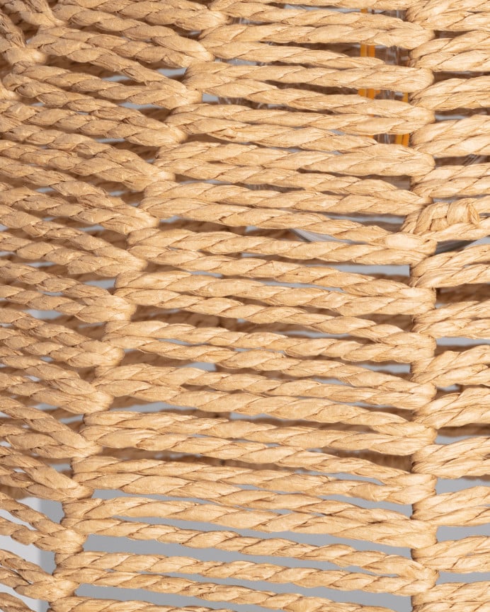 Deco Wood Lámpara De Techo Elaborada Con Trenzado De Papel