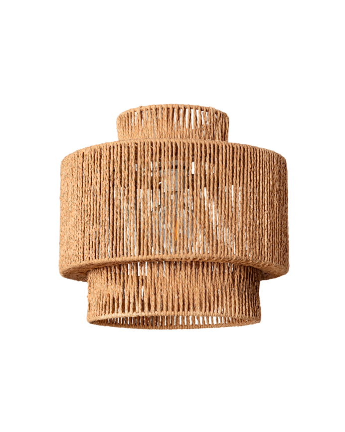 Deco wood Lámpara de techo elaborada con trenzado de papel