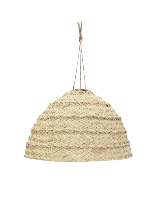 Deco wood Lámpara de techo redonda de esparto natural de Ø40cm