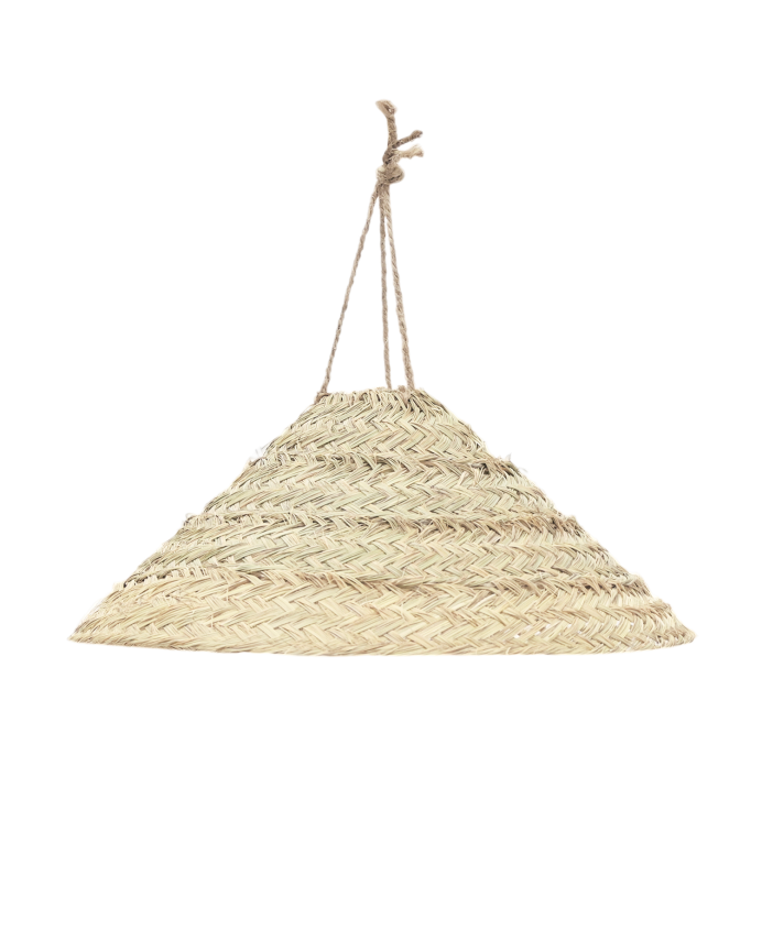 Deco wood Lámpara de techo redonda de esparto natural de Ø50cm