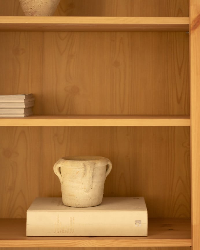 Deco Wood Macetero Con Asas De Arcilla Natural De 11x12cm