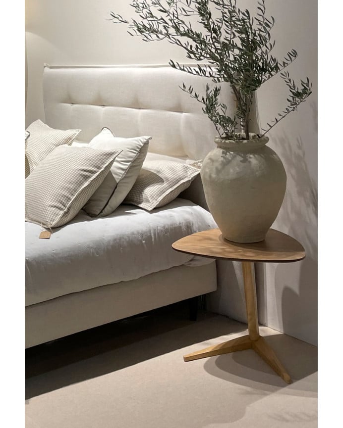 Deco Wood Mesa Auxiliar O De Centro De Chapa De Roble De 48x49cm