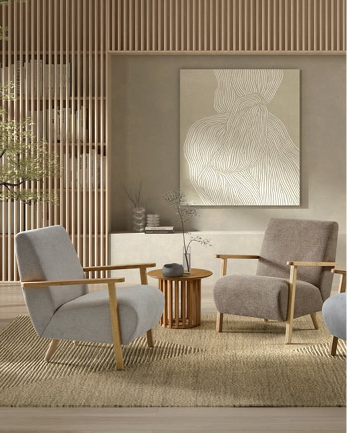 Deco Wood Mesa Auxiliar O De Centro Redonda De Chapa De Roble De 40x45cm