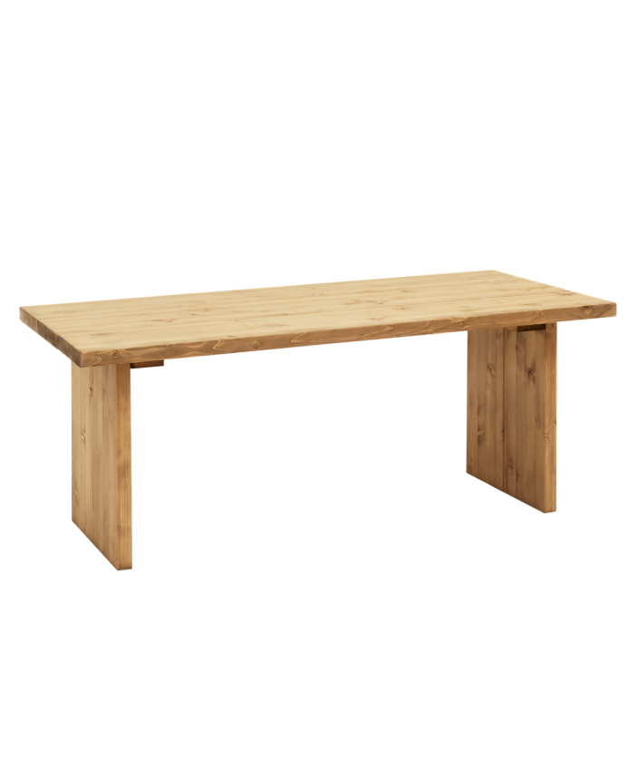 Deco Wood Mesa De Centro De Madera Maciza Acabado Roble Oscuro De 120x60cm