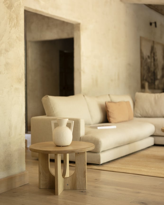 Deco Wood Mesa De Centro De Madera Maciza De álamo En 59 7x40cm