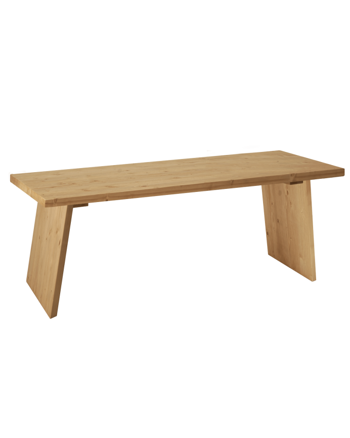 Deco Wood Mesa De Centro De Madera Maciza En Tono Roble Medio De 120x60cm