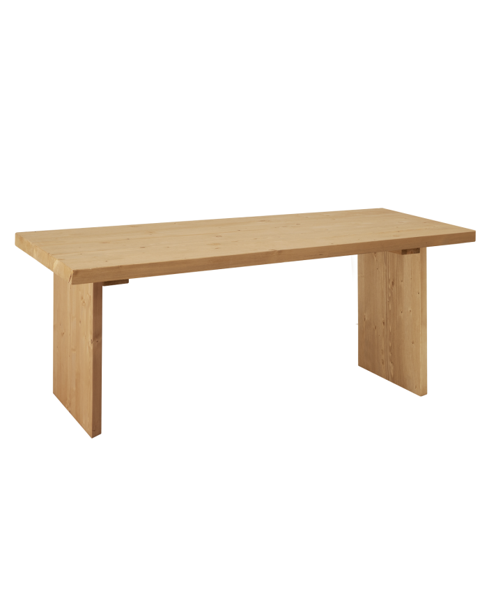 Deco wood Mesa de centro de madera maciza en tono roble medio de 47x60cm