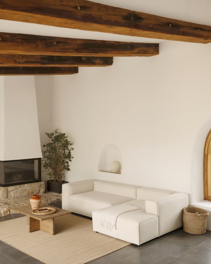 Deco Wood Mesa De Centro De Madera Maciza En Tono Roble Oscuro De 120x70cm