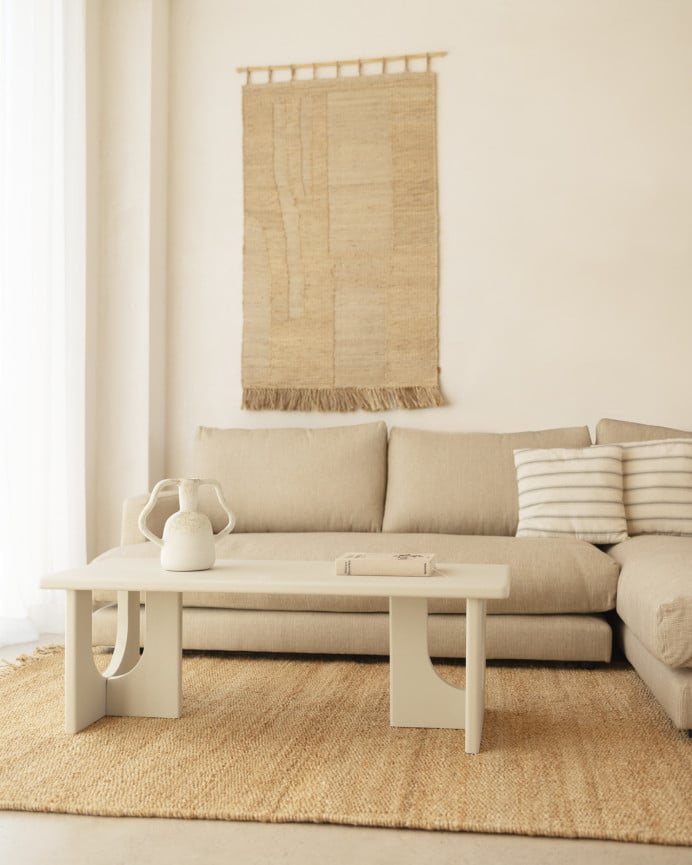 Deco Wood Mesa De Centro De Microcemento En 120x50cm