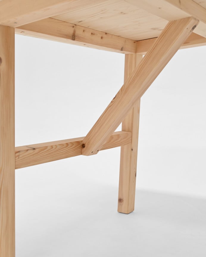 Deco Wood Mesa De Comedor De Madera Maciza En Tono Blanco De 120x90cm