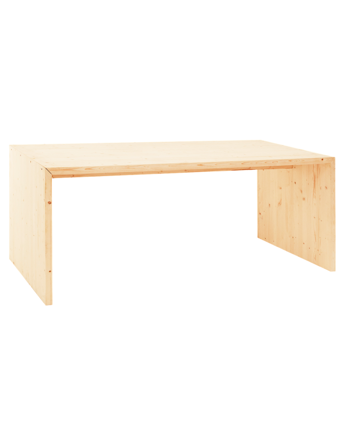 Deco Wood Mesa De Comedor De Madera Maciza En Tono Natural De 120cm