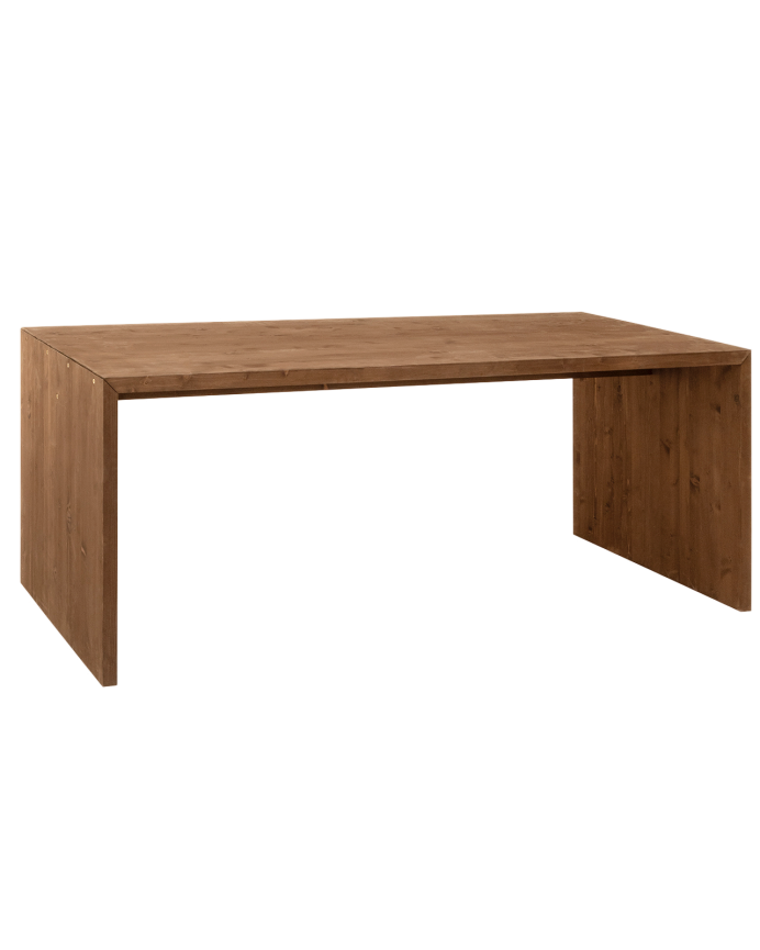 Deco Wood Mesa De Comedor De Madera Maciza En Tono Nogal De 120cm
