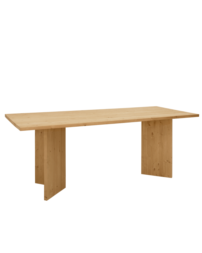 Deco Wood Mesa De Comedor De Madera Maciza En Tono Roble Medio De 160cm