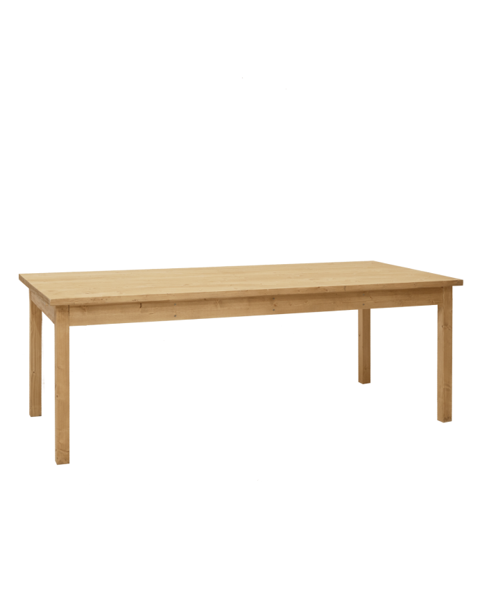 Deco wood Mesa de comedor de madera maciza en tono roble medio de 140x80cm