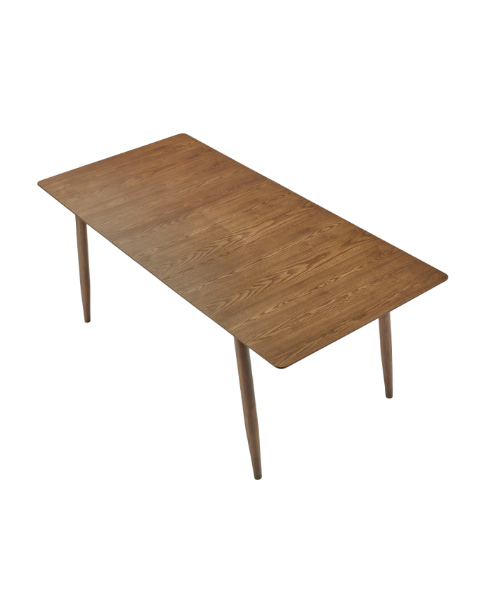 Deco Wood Mesa De Comedor Extensible De Madera En Tono Roble Oscuro De 150-190cm