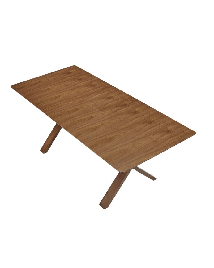Deco Wood Mesa De Comedor Extensible De Madera En Tono Roble Oscuro De 140-180cm