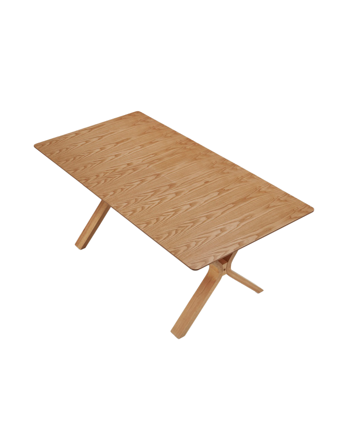 Deco Wood Mesa De Comedor Extensible De Madera Natural De 140-180cm