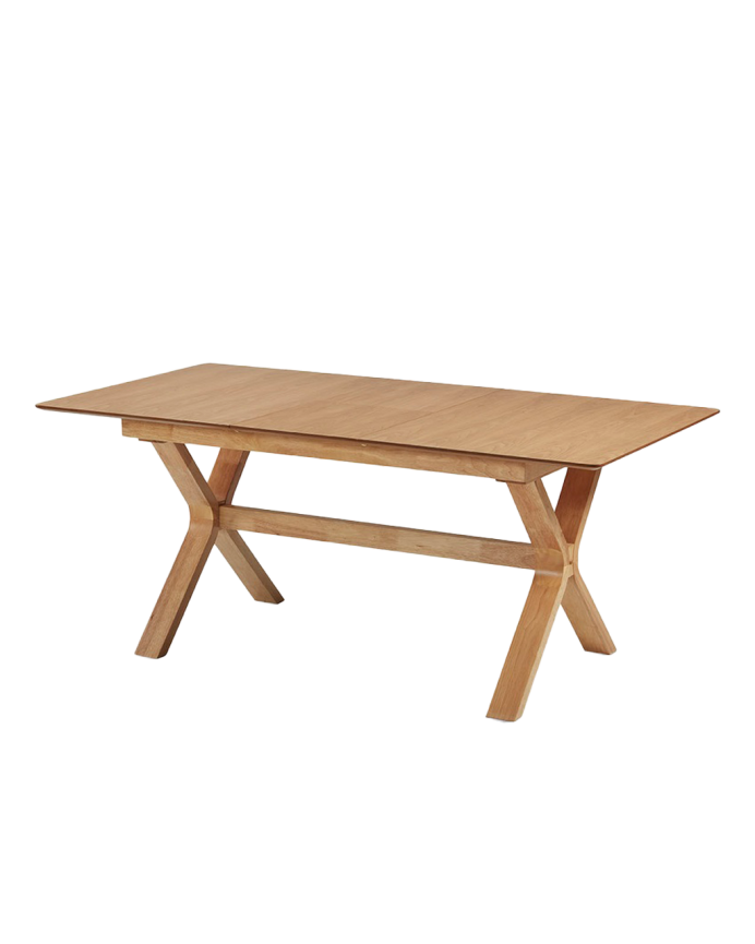 Deco Wood Mesa De Comedor Extensible De Madera Natural De 140-180cm