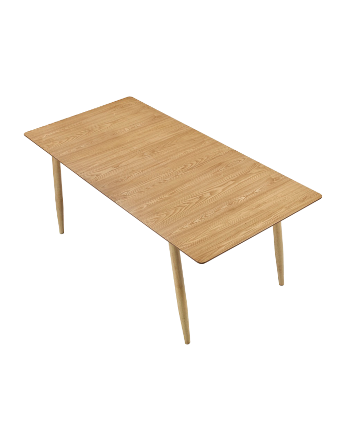 Deco Wood Mesa De Comedor Extensible De Madera Natural De 150-190cm