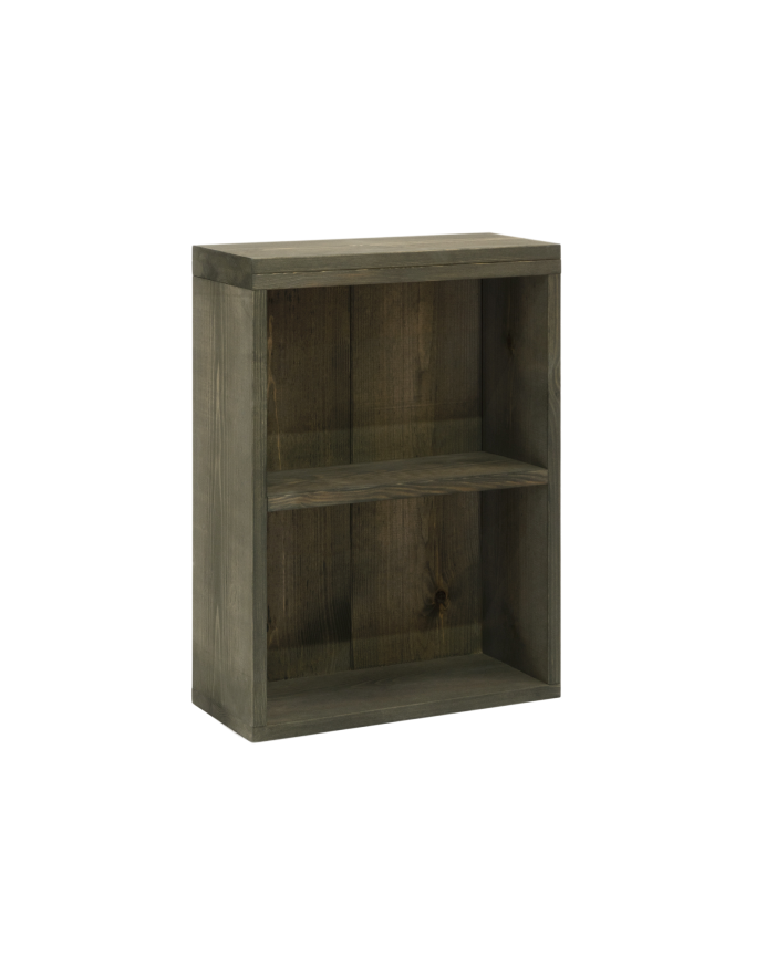 Deco wood Mesita auxiliar de madera maciza en tono verde de 60x40cm