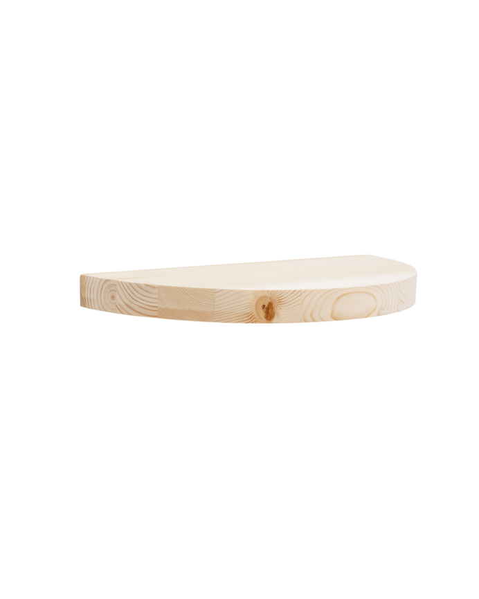 Deco wood Mesita de noche de madera maciza flotante en tono natural de 3 2x40cm