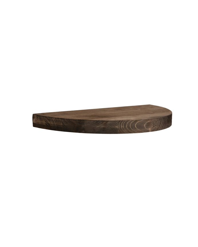 Deco wood Mesita de noche de madera maciza flotante en tono nogal de 3 2x40cm