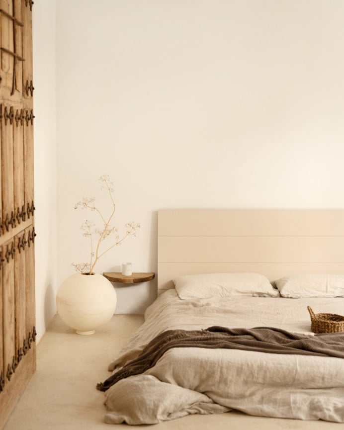 Deco Wood Mesita De Noche De Madera Maciza Flotante En Tono Roble Oscuro De 3 2x40cm