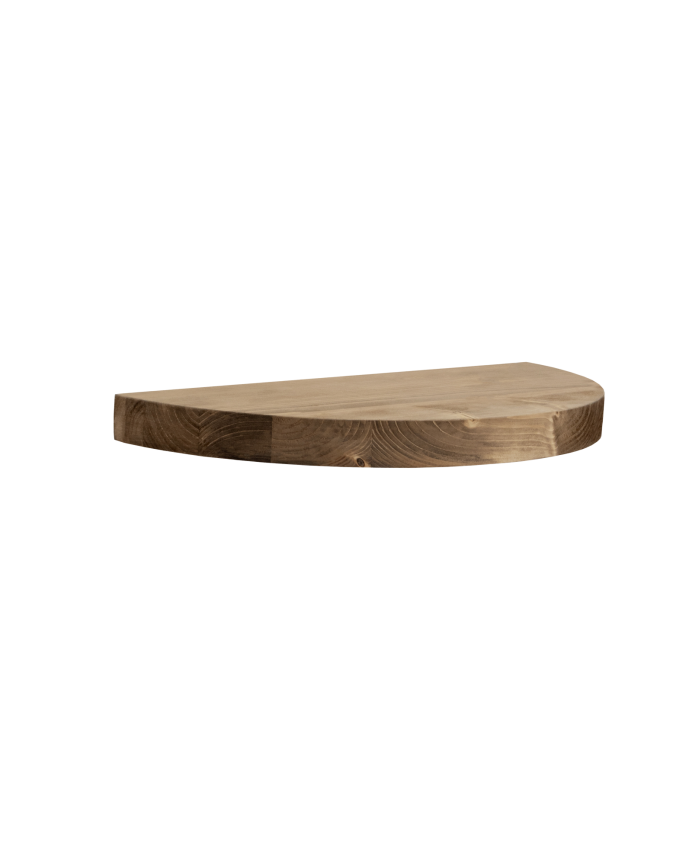 Deco wood Mesita de noche de madera maciza flotante en tono roble oscuro de 3 2x40cm