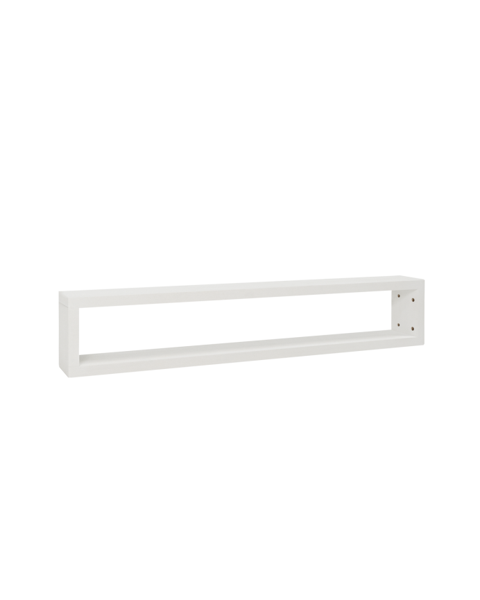 Deco wood Mueble de TV de madera maciza en tono blanco de 120x30cm