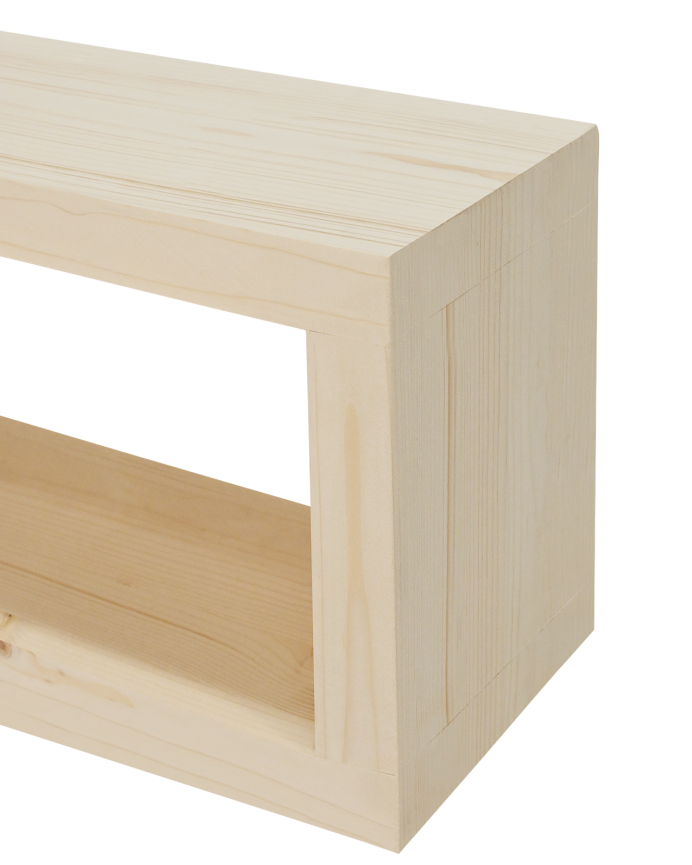Deco Wood Mueble De TV De Madera Maciza En Tono Natural De 120x30cm