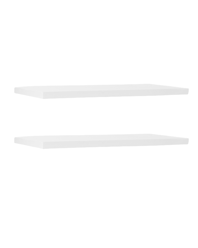 Deco wood Pack 2 estanterías de madera maciza flotante acabado blanco 60cm