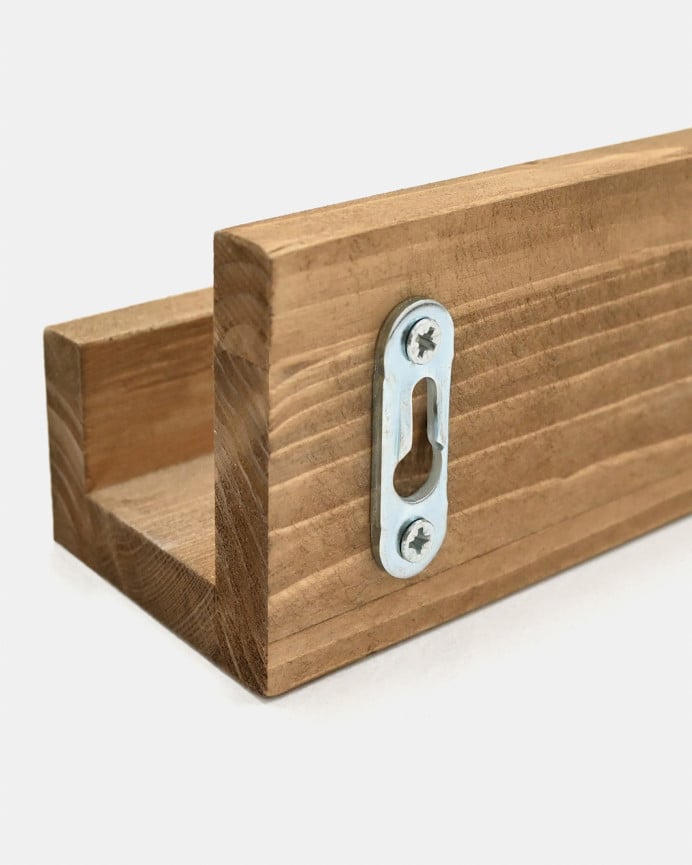 Deco Wood Pack 2 Estantes De Madera Maciza Flotante Tono Roble Oscuro 50cm