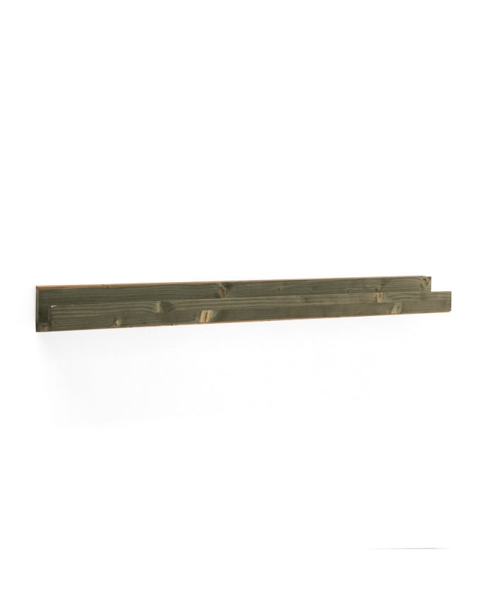 Deco Wood Pack 2 Estantes De Madera Maciza Flotante Tono Verde 50cm