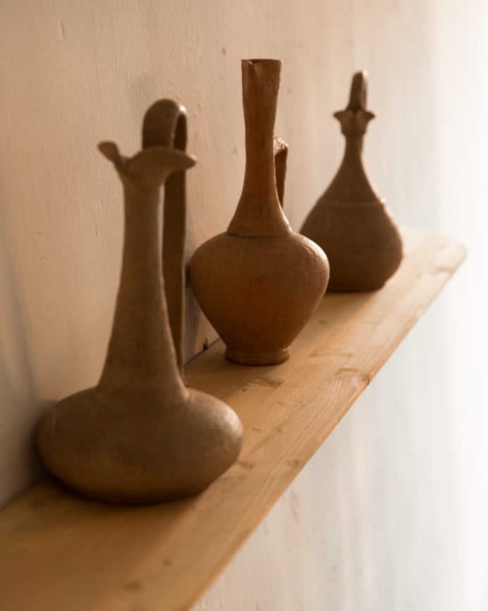 Deco Wood Pack 3 Estanterías Redondeadas De Madera Maciza Flotantes Tono Roble Medio 60cm