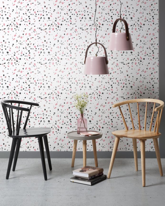 Deco Wood Pack 6 Sillas De Madera Maciza De Caucho Pintada Color Negro De 77x53cm