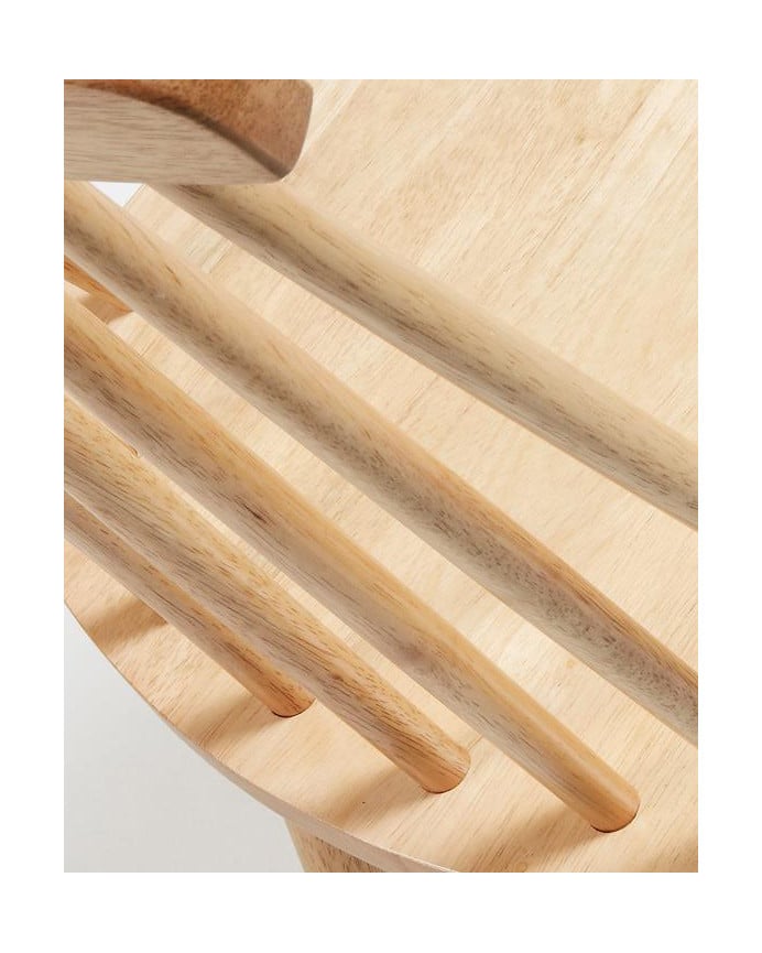 Deco Wood Pack 6 Sillas Elaboradas Con Madera Maciza De Caucho Pintada Tono Natural De 89x43cm