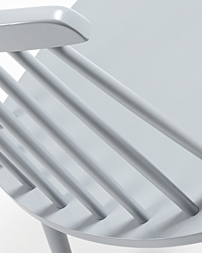 Deco Wood Pack 6 Sillas Elaboradas Con Madera Maciza De Caucho Pintada Tono Gris De 89x43cm