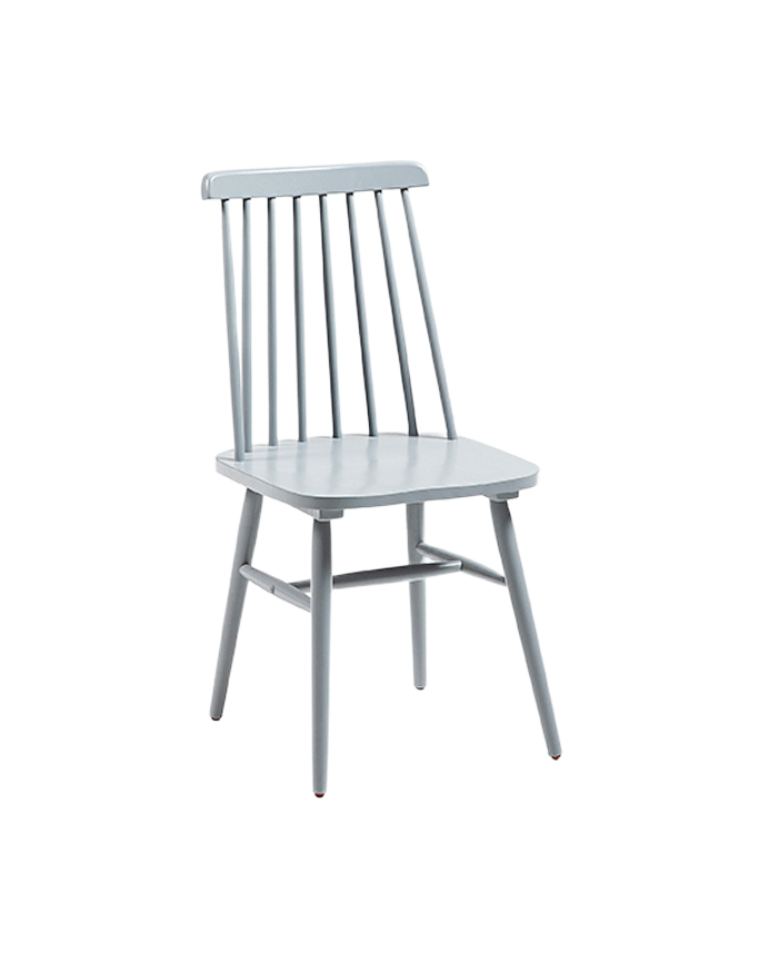 Deco Wood Pack 6 Sillas Elaboradas Con Madera Maciza De Caucho Pintada Tono Gris De 89x43cm