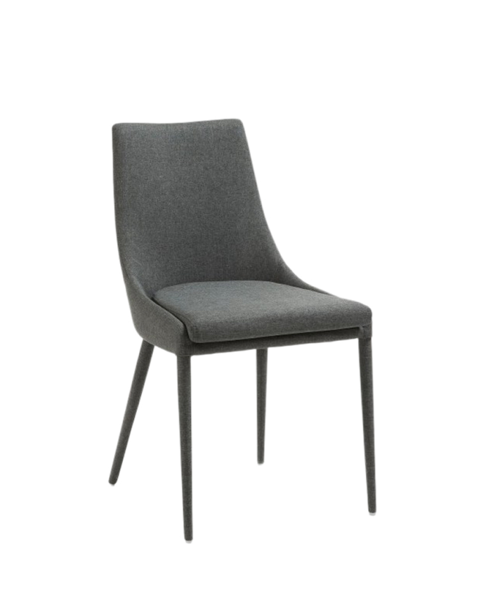 Deco wood Pack 6 sillas tapizadas color gris oscuro de 87x51cm