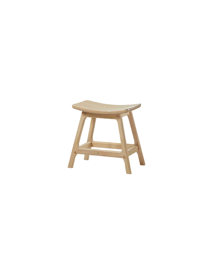 Deco Wood Pack De 2 Taburetes De Madera Maciza En Tono Natural De 45cm