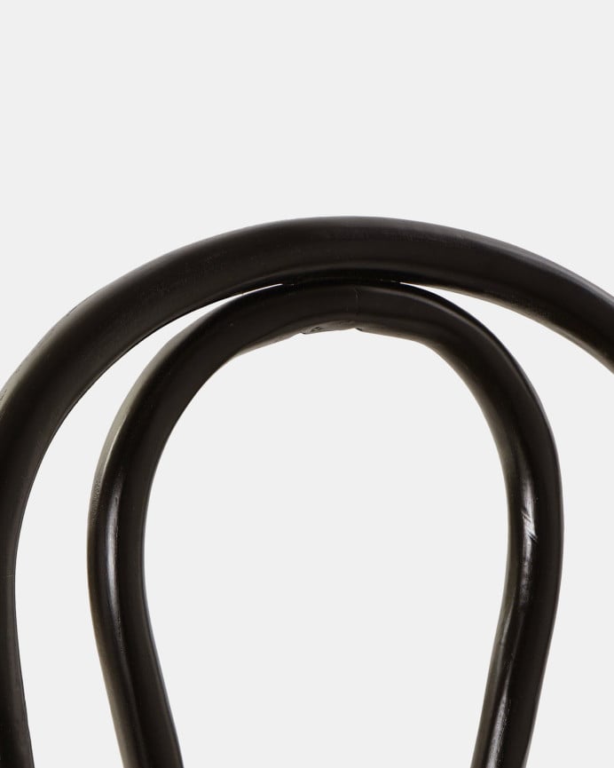 Deco Wood Pack De 6 Sillas De Estructura De Madera Con Acabado En Negro Con Rejillas De Ratán Como Sillín De 89x43cm