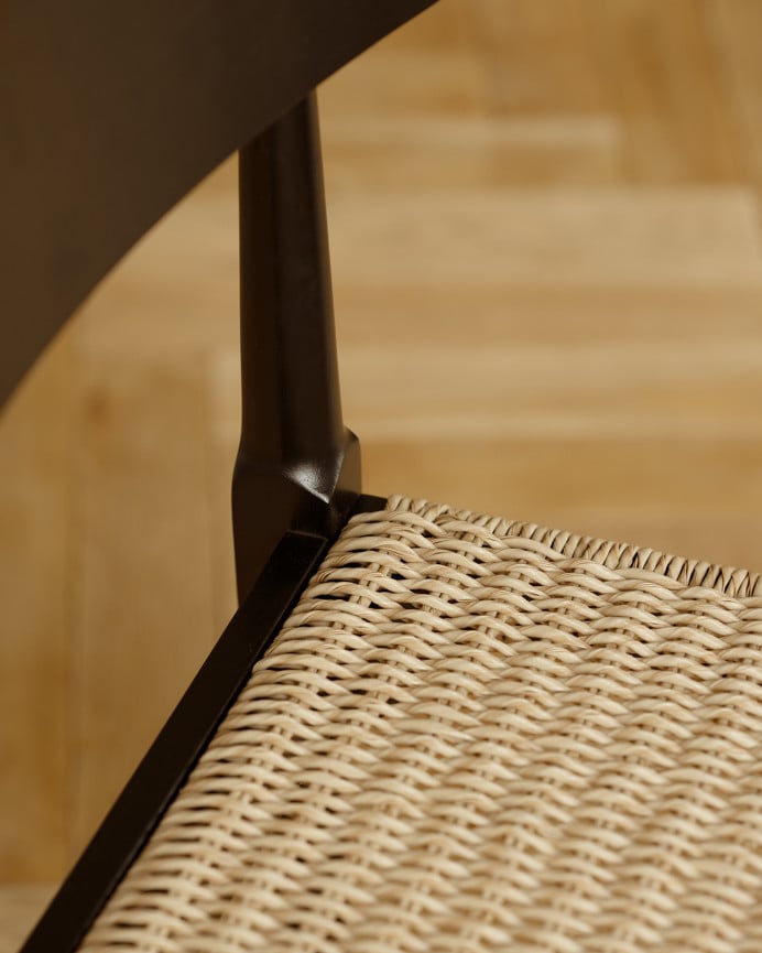 Deco Wood Pack De 6 Sillas De Madera Maciza Con Asiento De Cuerda En Tono Beige De 77 5cm