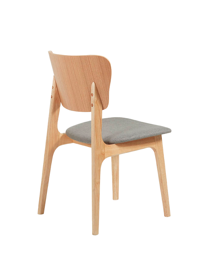 Deco Wood Pack De 6 Sillas De Madera Maciza Con Asiento Tapizado En Tono Natural De 83 5cm